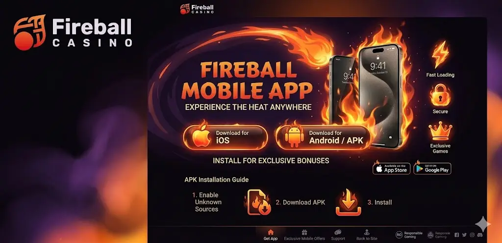 Fireball Casino mobil applikáció Android és iOS