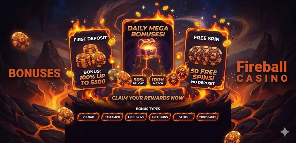 Fireball Casino bónuszok és üdvözlő csomag